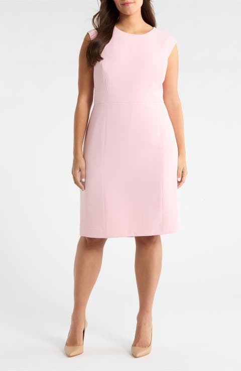 Cap Sleeve Sheath Dress (Plus)