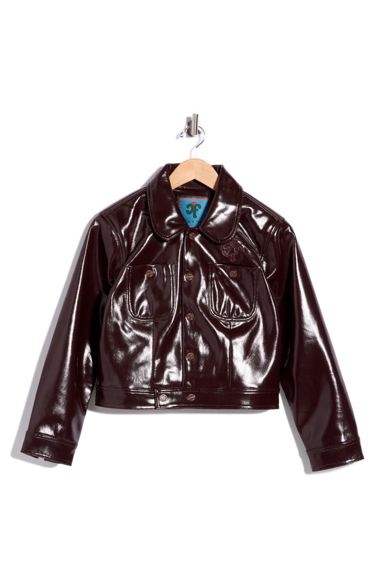 x Chloe Fineman The Wingman Faux Leather Jacket, Alternate, color, EMOTIONAL BAGGAGE