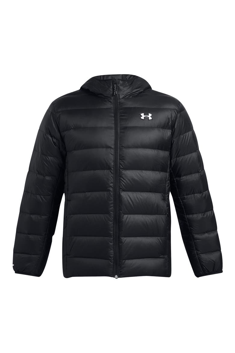 Legend Down Hooded Performance Puffer Jacket, Main, color, BLACK/ BLACK/ WHITE