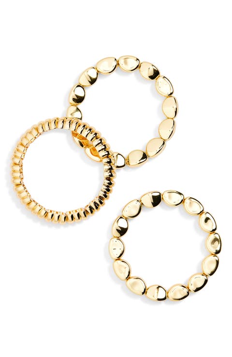 Set of 3 Beaded Stretch Bracelets