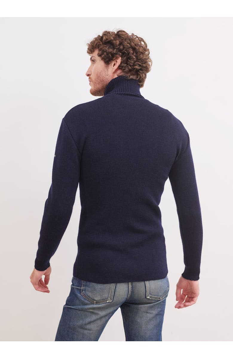 Saint James ROULE - Tight Fit Turtleneck Breton Sweater, Alternate, color, Navy