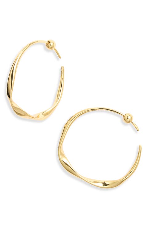 Fluted Hoop Earrings