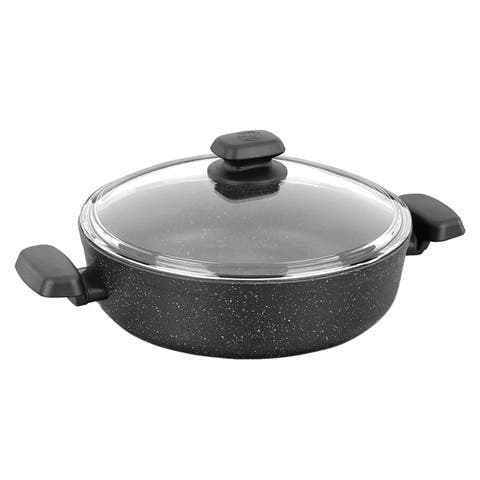 Ornella 2 Piece 4 Liter Aluminum Nonstick Low Casserole Dish with Lid