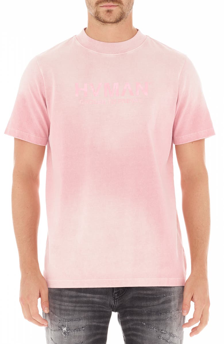 HVMAN Basic Logo Cotton T-Shirt, Main, color, Coral