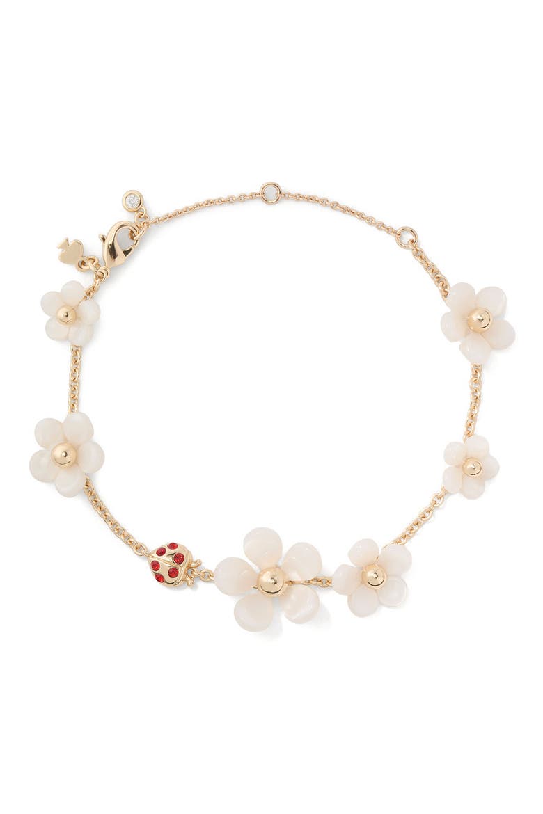 flower scatter bracelet, Main, color, WHITE.
