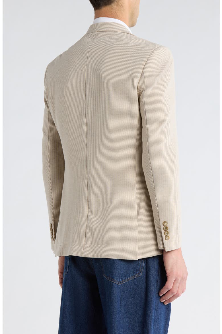 Heather Stripe Sport Coat, Alternate, color, TAN