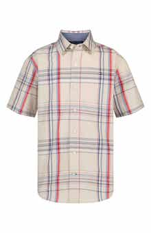 Tommy Hilfiger Kids' Plaid Short Sleeve Button-Up Shirt