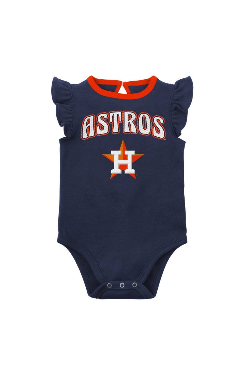 Outerstuff Infant Navy/Heather Gray Houston Astros Little Fan Two-Pack Bodysuit Set, Alternate, color, Navy