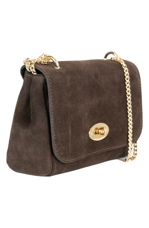 Persaman New York Suede Shoulder Bag In Brown