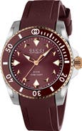Gucci Dive Automatic Rubber Strap Watch, 36mm