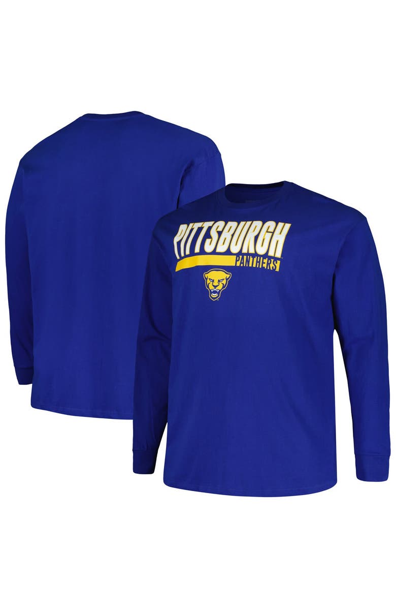 PROFILE Men's Profile Royal Pitt Panthers Big & Tall Two-Hit Long Sleeve T-Shirt, Main, color, 