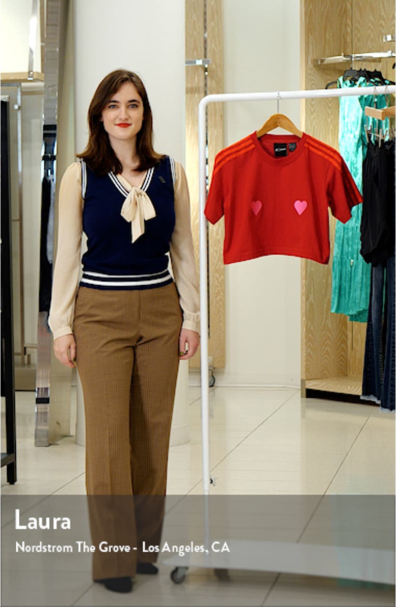 Hearts & 3-Stripes Crop T-Shirt, sales video thumbnail