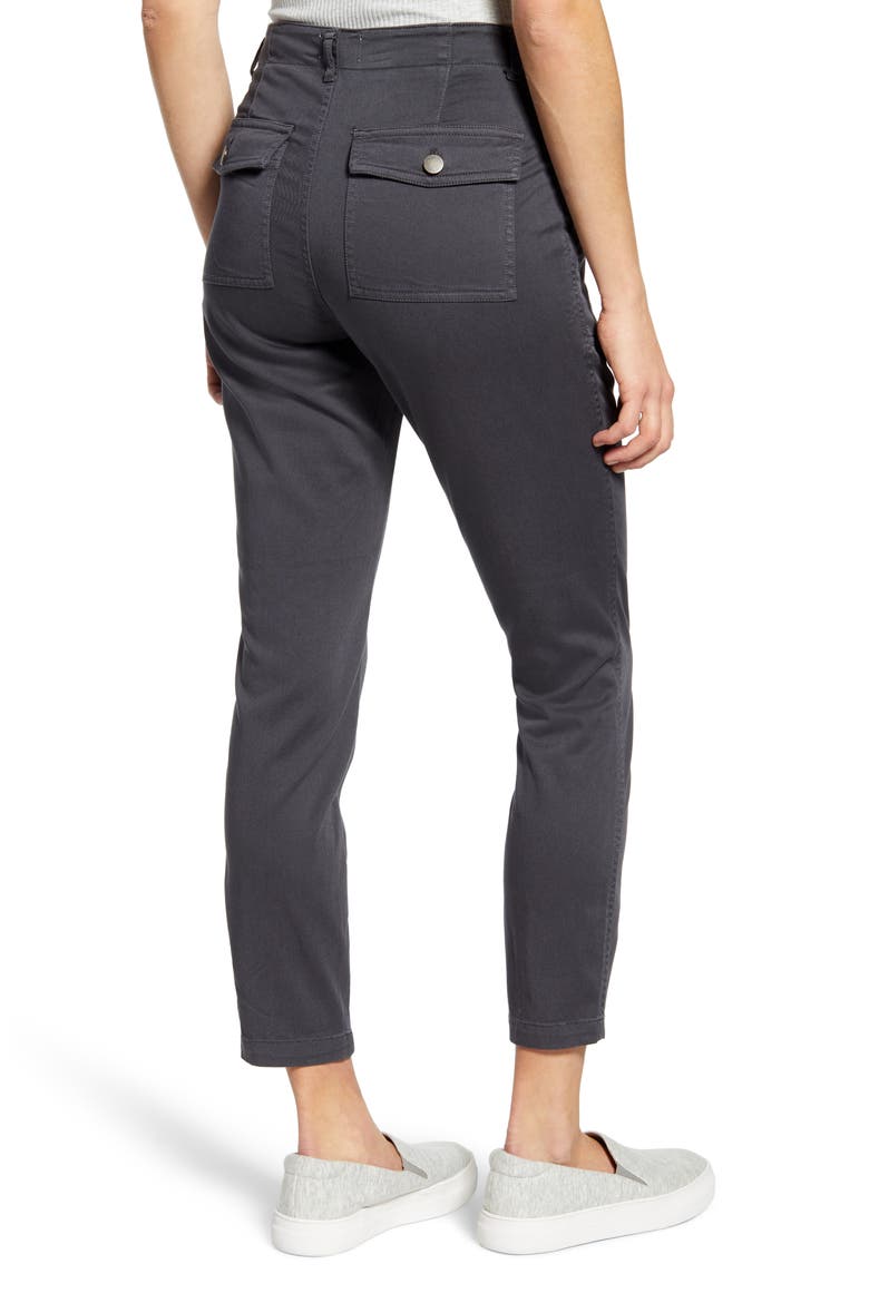 Crop Utility Pants, Alternate, color, GREY EBONY