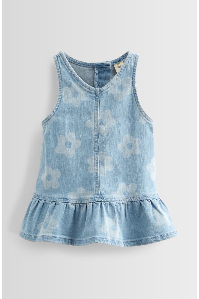 Print Denim Jumper, Main, color, LIGHT INDIGO WASH DANNY FLORAL