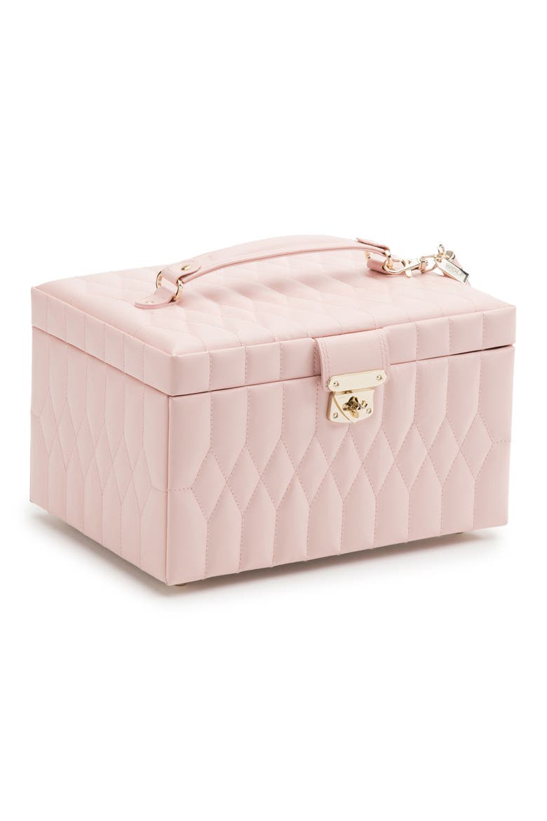Caroline Medium Jewelry Case, Alternate, color, ROSE QUARTZ
