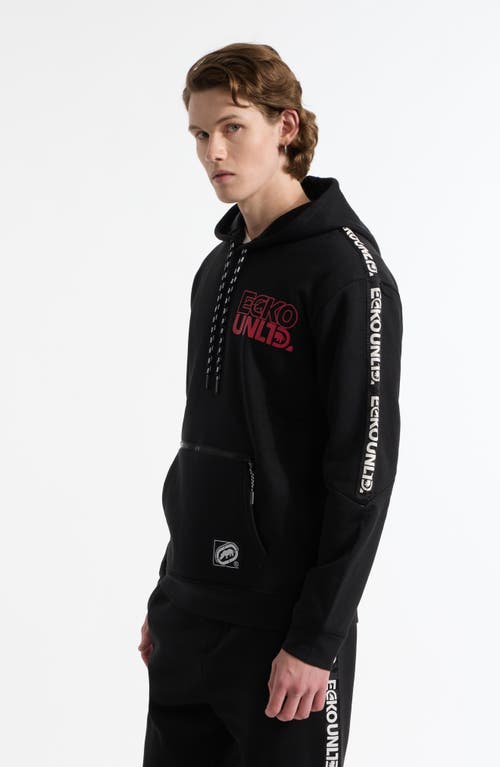 Ecko Unltd . Stacked Up Hoodie In Black