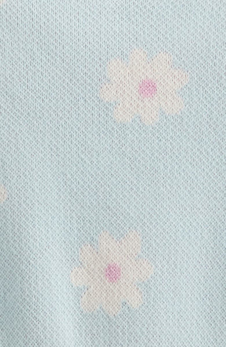 Tucker + Tate Ribbed Waist Cotton Romper, Alternate, color, Blue Delicate Spring Daisies