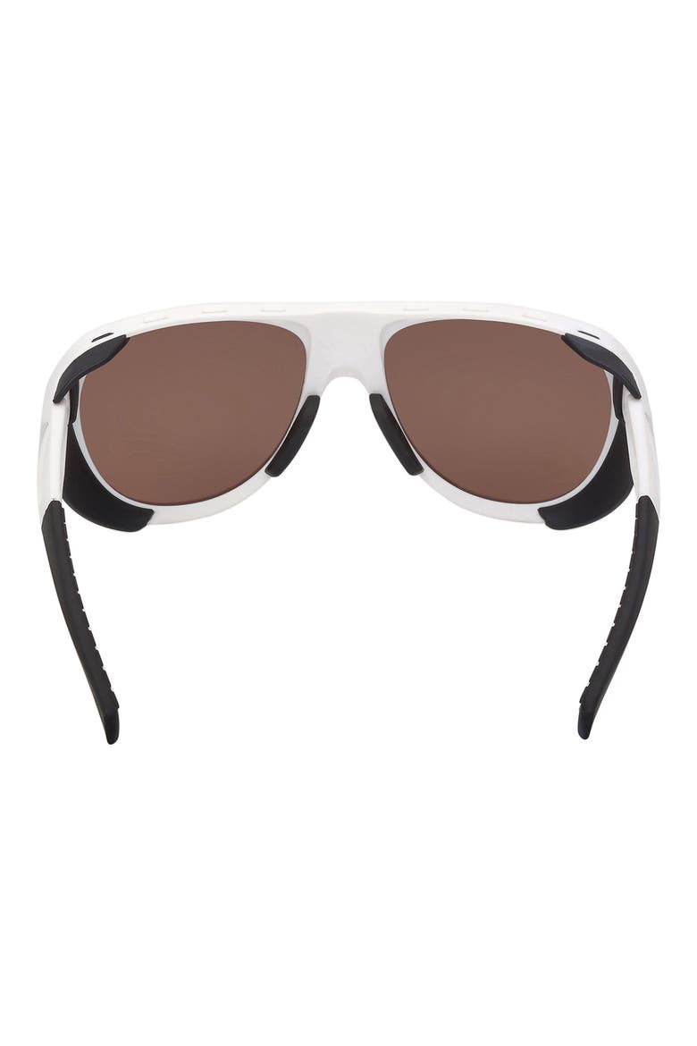 60mm Pilot Sunglasses, Alternate, color, WHITE / BROWN MIRROR
