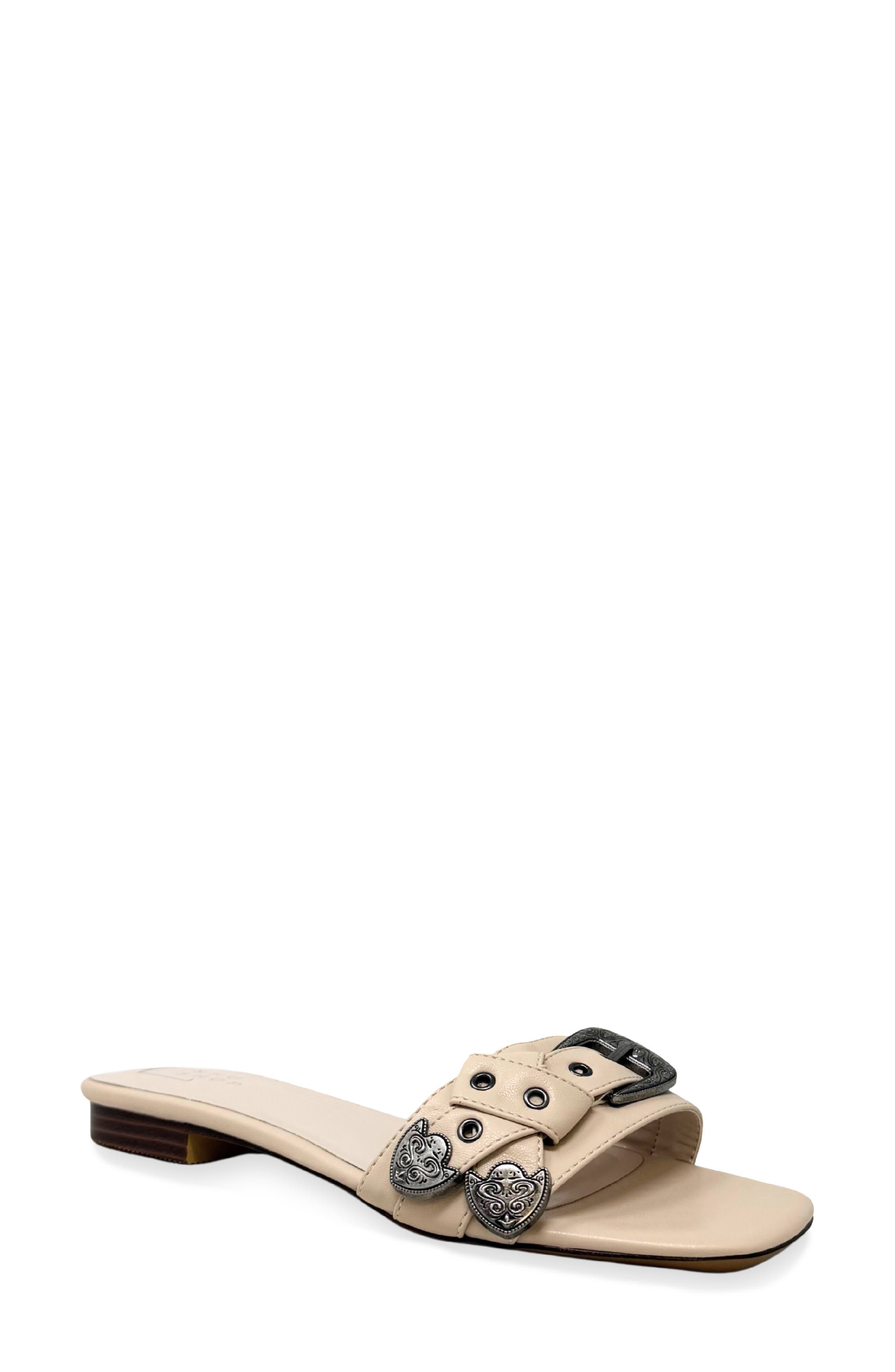 SHUSHOP Darryl Slide Sandal, Main, color, Beige