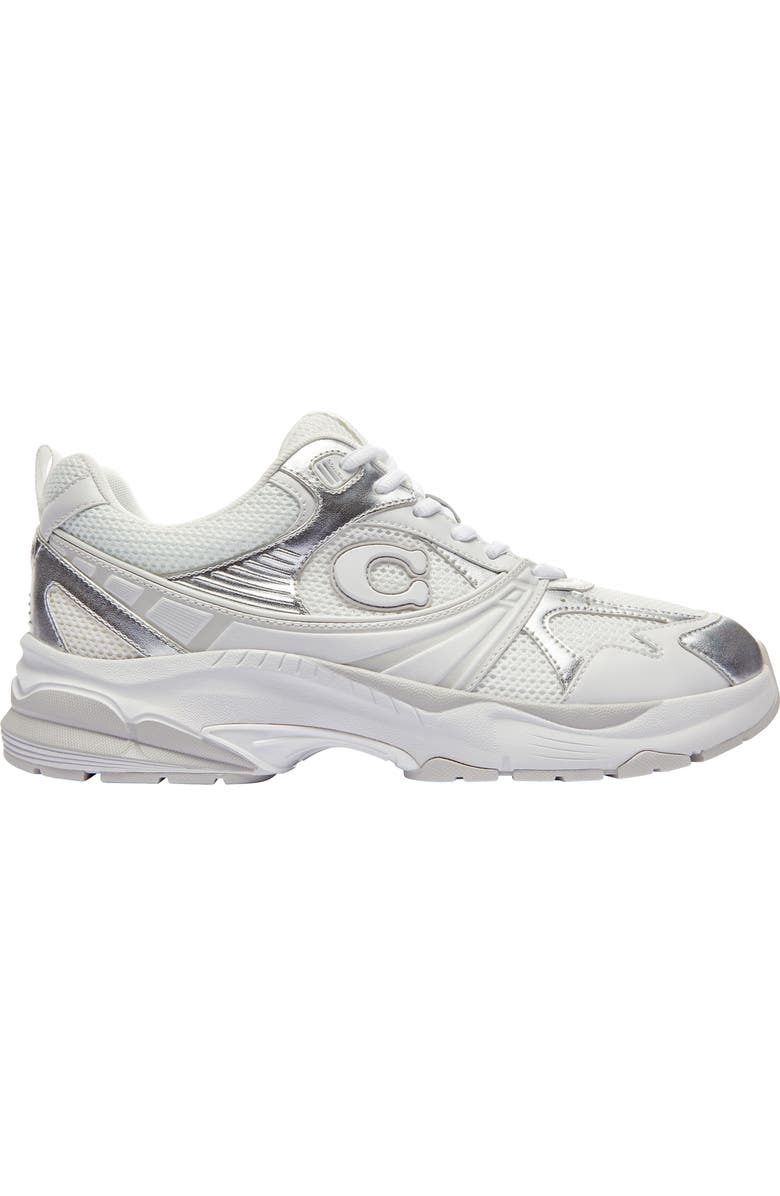 COACH Mesh Sneaker, Alternate, color, Light Grey/ Optic White