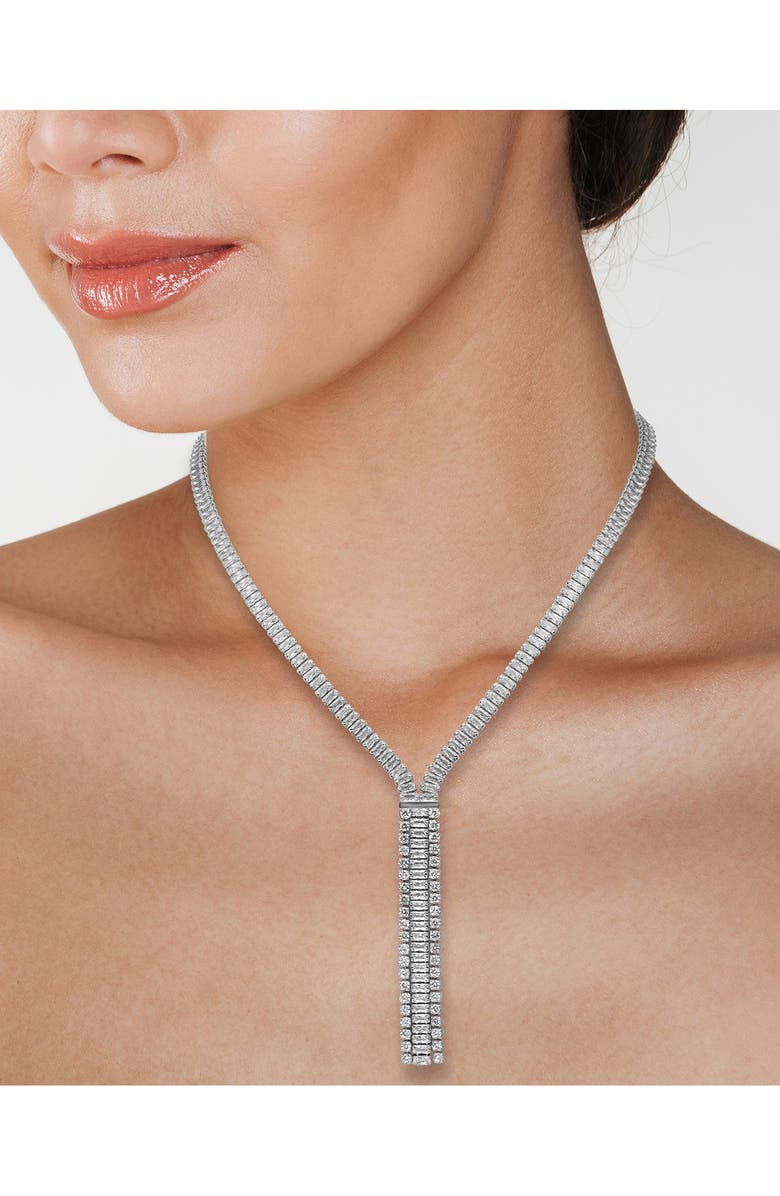 CZ by Kenneth Jay Lane Cubic Zirconia Y-Necklace, Alternate, color, 