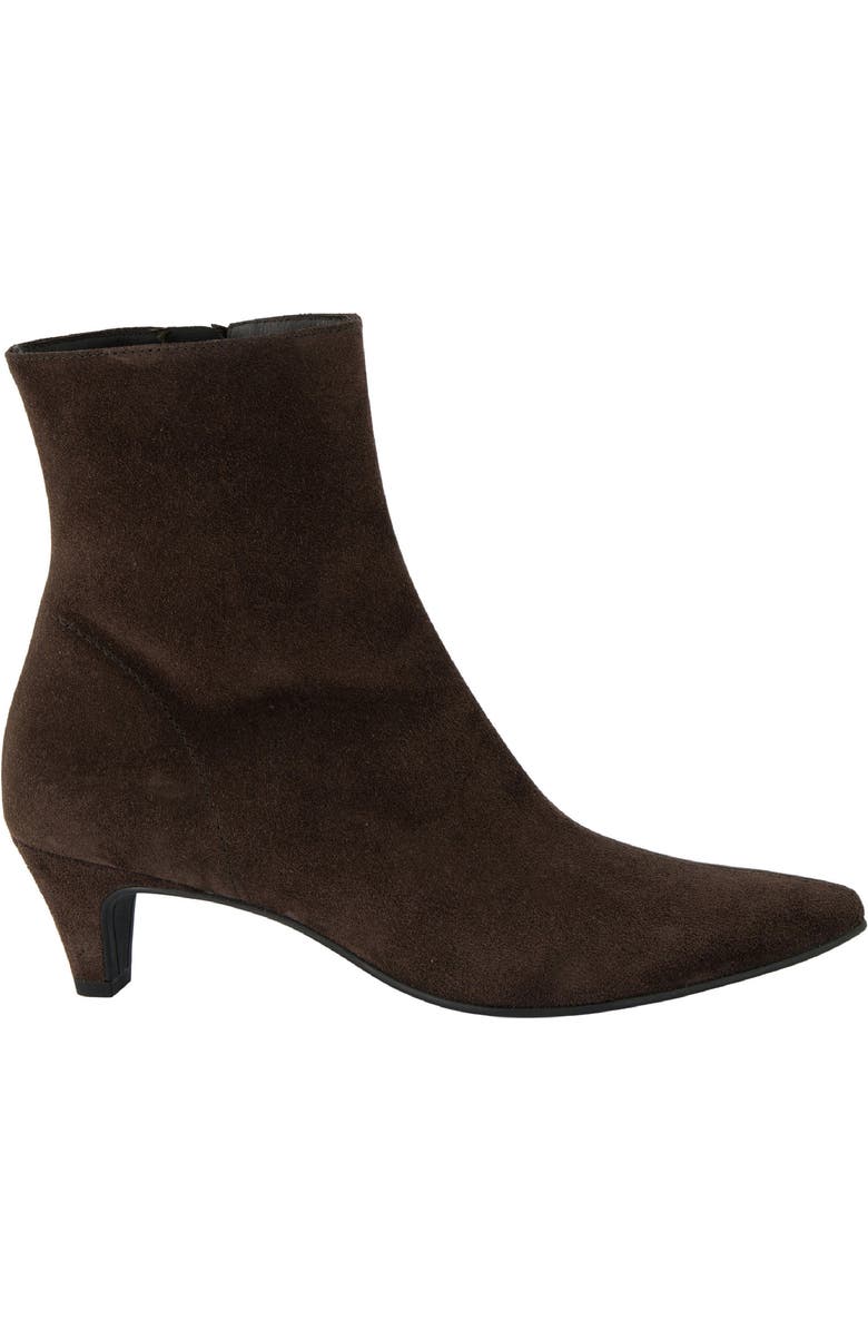 Paul Green Ciara Pointed Toe Kitten Heel Bootie, Alternate, color, Mocca Soft Suede
