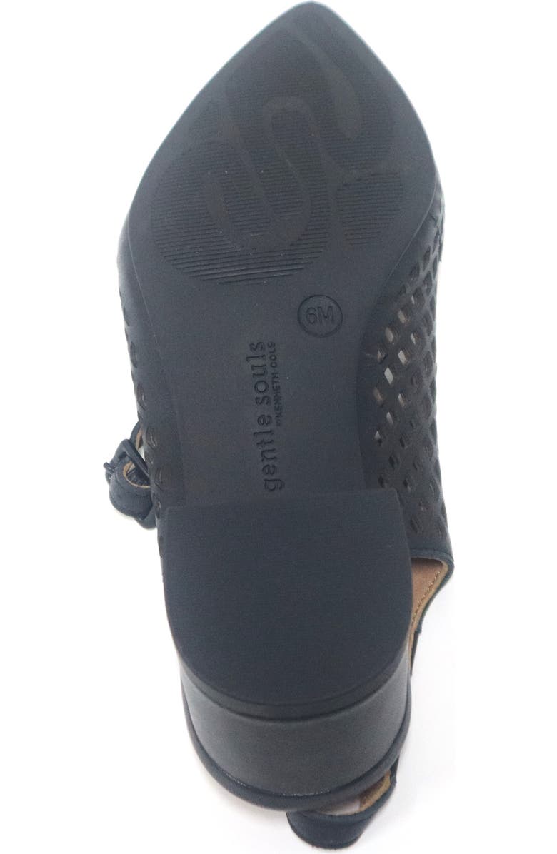 Gentle Souls Gladys Perf Slingback Pump, Alternate, color, Black Leather