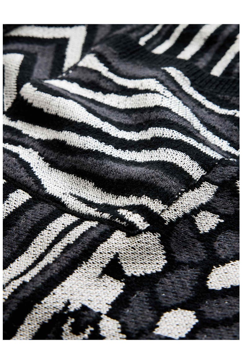 Burrows Abstract Pattern Knit Shorts, Alternate, color, BLACK