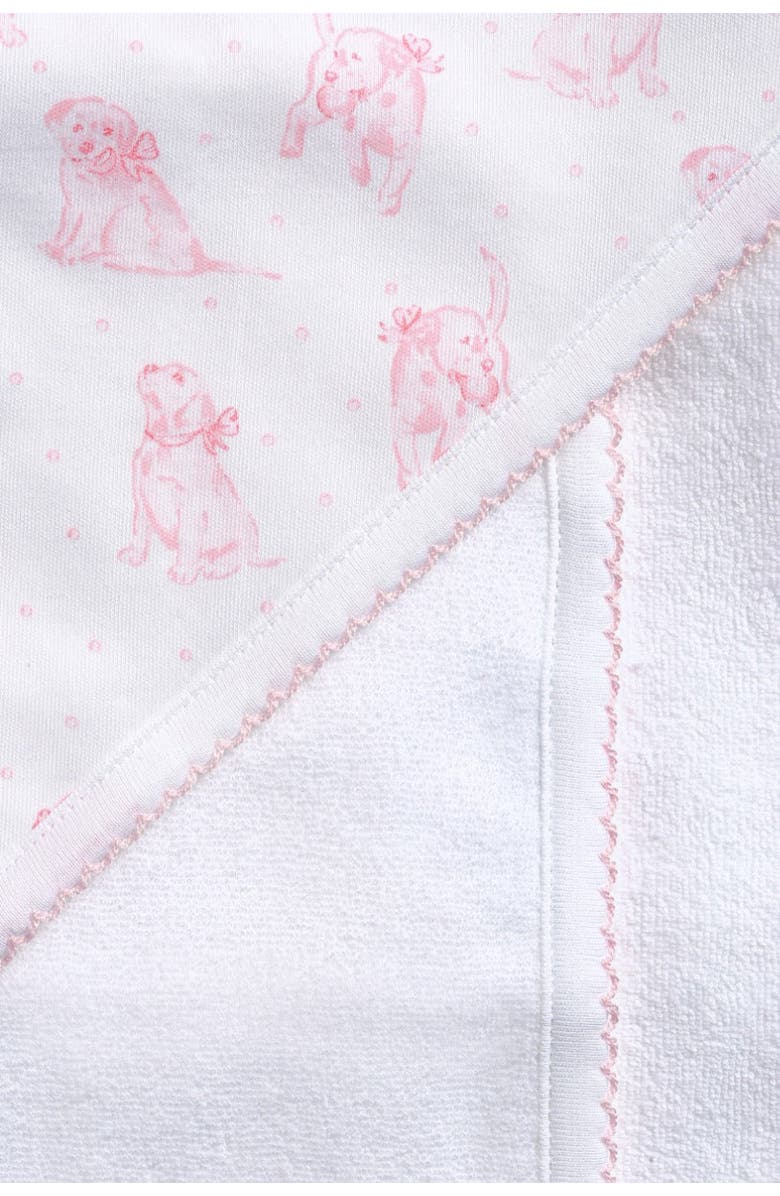 Nellapima Pink Puppy Love Print Towel - Baby, Alternate, color, Pink