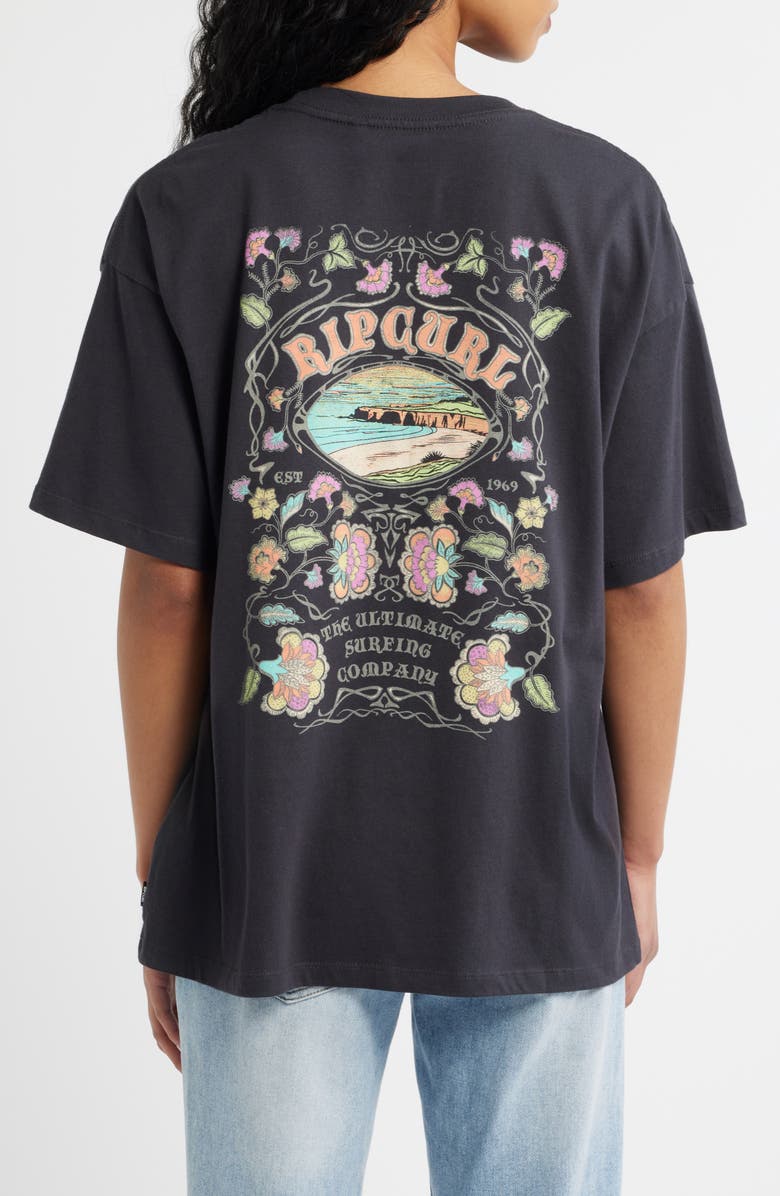 Rip Curl Half Moon Bay Heritage Graphic T-Shirt, Alternate, color, Washed Black