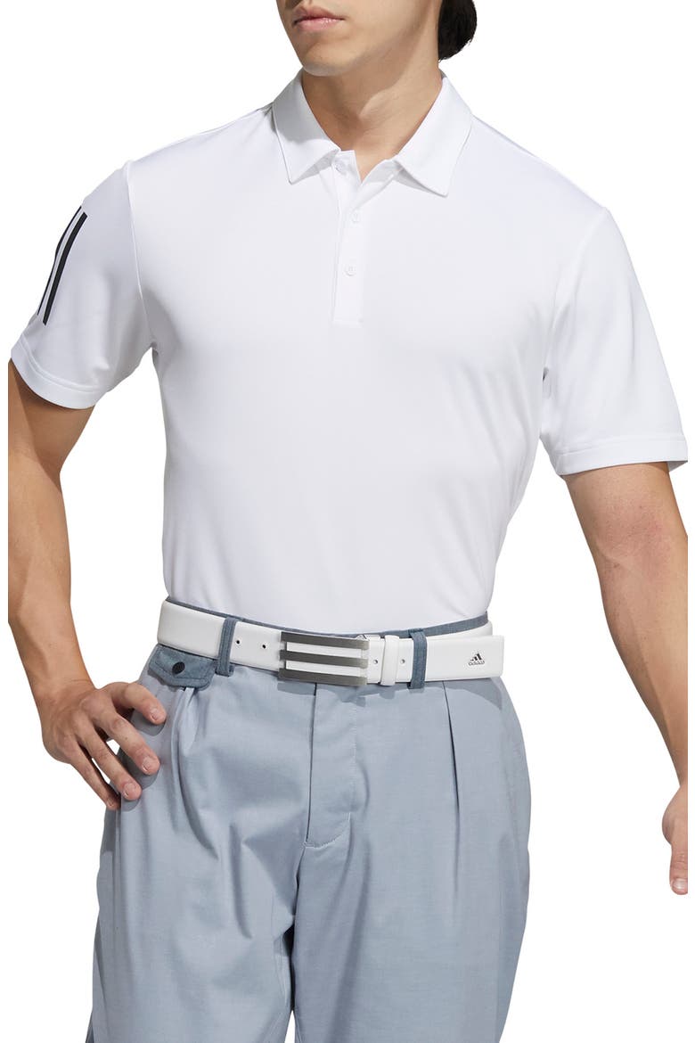 Men's 3-Stripes Polo, Main, color, WHITE/ BLACK