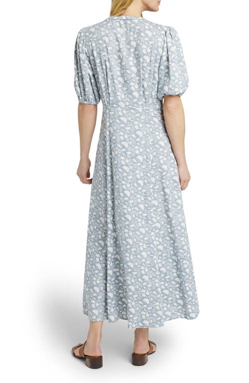 Faherty Havana Floral Linen Blend Maxi Dress
