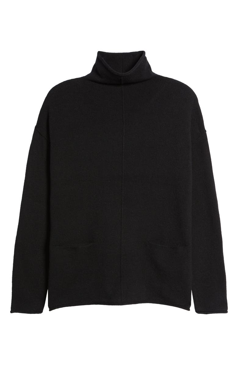 Caslon<sup>®</sup> Pocket Funnel Neck Cotton Blend Sweater, Alternate, color, 