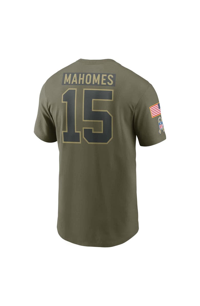 Nike Men's Nike Patrick Mahomes Olive Kansas City Chiefs 2025 Salute to Service Name & Number T-Shirt, Alternate, color, 