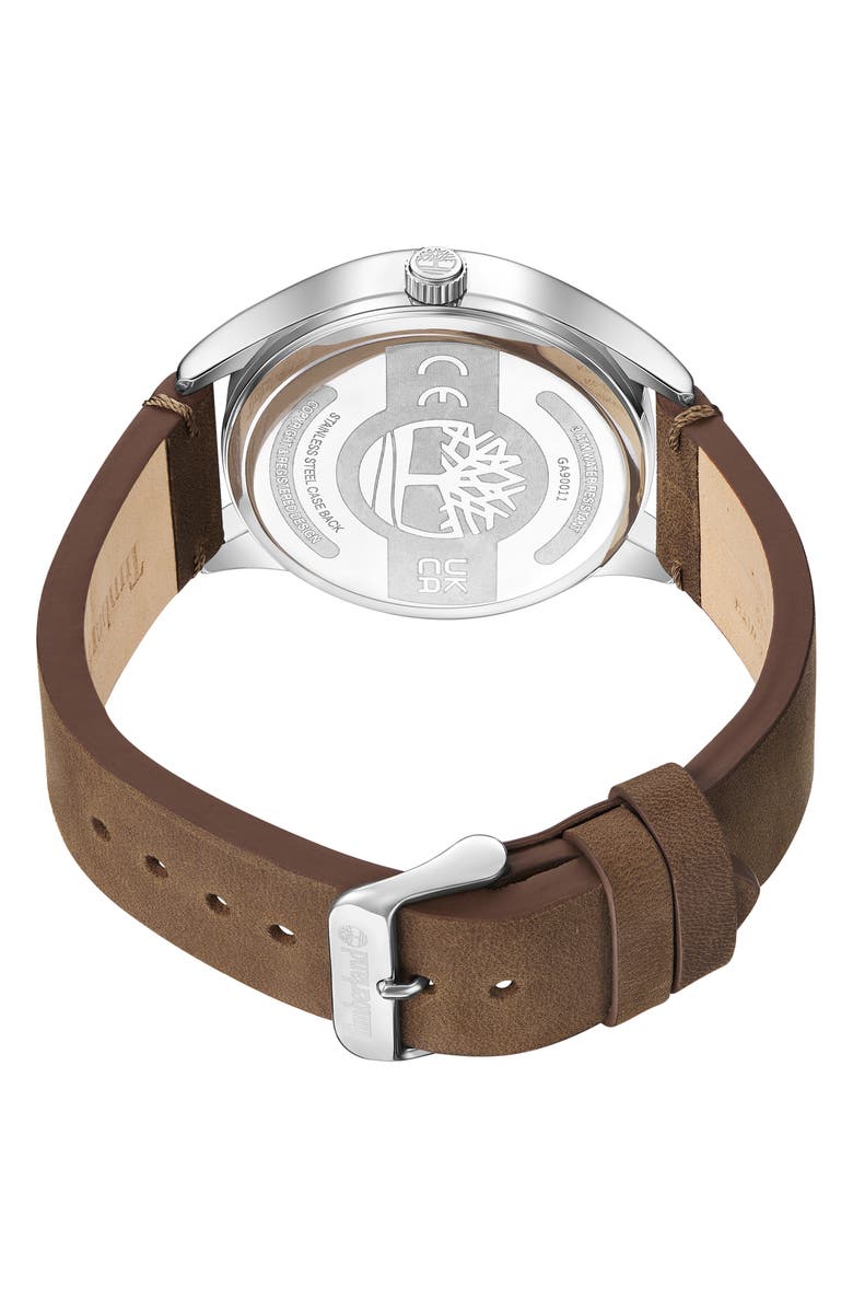 Timberland Classic Leather Strap Watch, 42.5mm, Alternate, color, 