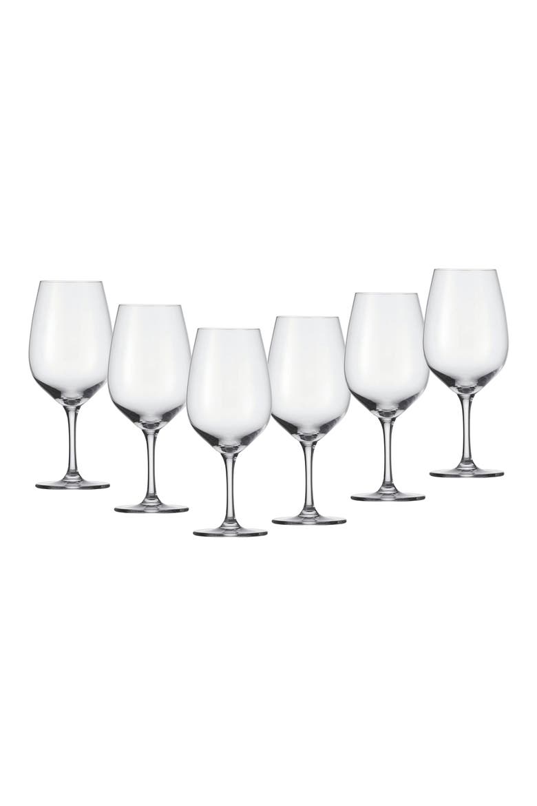 Congresso Set of 6 Bordeaux Wine Glasses, Main, color, CLEAR
