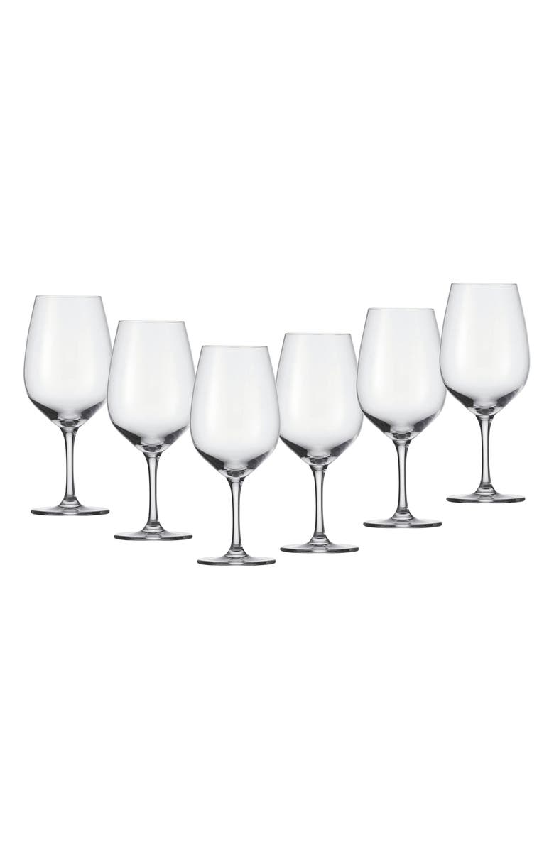 Schott Zwiesel Congresso Set of 6 Bordeaux Wine Glasses, Main, color, Clear