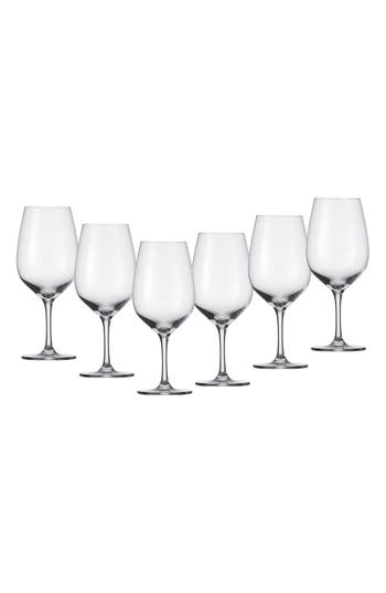 Schott Zwiesel Congresso Set Of 6 Bordeaux Wine Glasses In Transparent