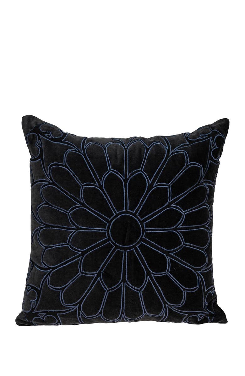 PARKLAND COLLECTION Petal Charcoal Throw Pillow, Main, color, Charcoal
