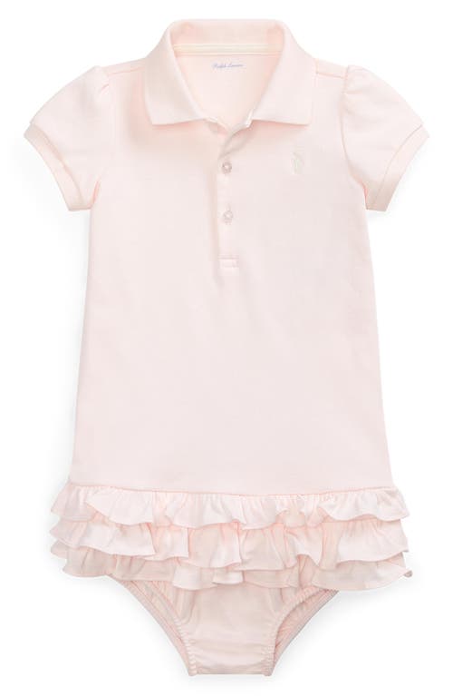Polo Ralph Lauren Ralph Lauren Cotton Ruffle Polo Dress & Bloomers In Delicate Pink