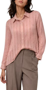 BY DESIGN Eve Chiffon Collared Button Front Blouse
