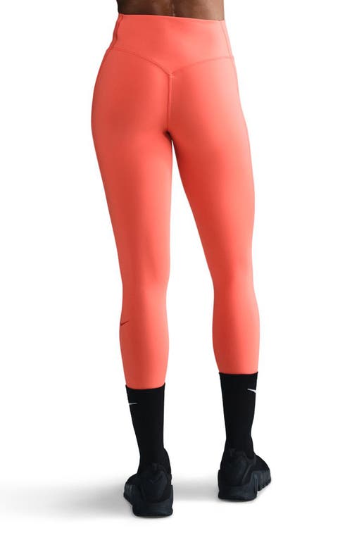 Nike Universa Medium-support High-waisted Pocket 7/8 Leggings In Red