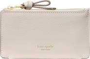 Kate Spade New York loop pebbled leather card case