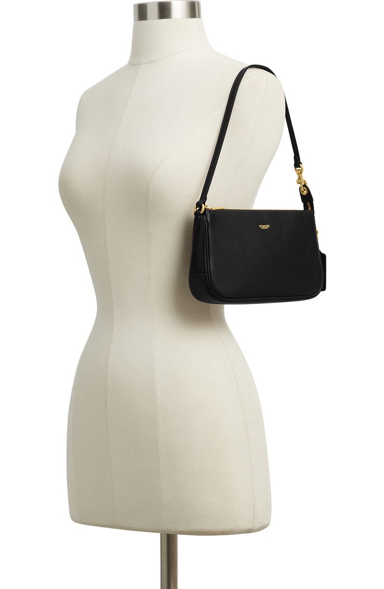 COACH Plaza Natural Grain Leather Shoulder Bag, Alternate, color,