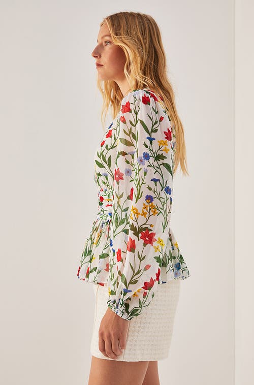 REBECCA TAYLOR REBECCA TAYLOR BOTANICA FLEUR PEPLUM BLOUSE