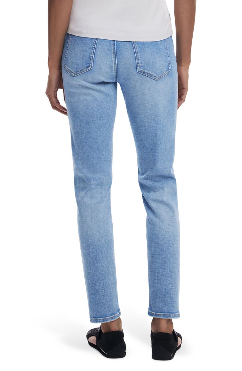 Desigual Cuff Straight Leg Jeans, Alternate, color, Light Blue