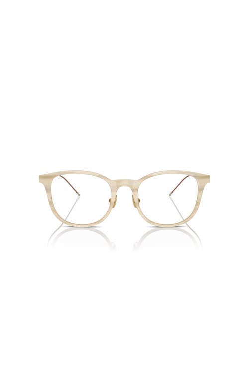 Brunello Cucinelli 51mm Rectangle Optical Glasses In Gold