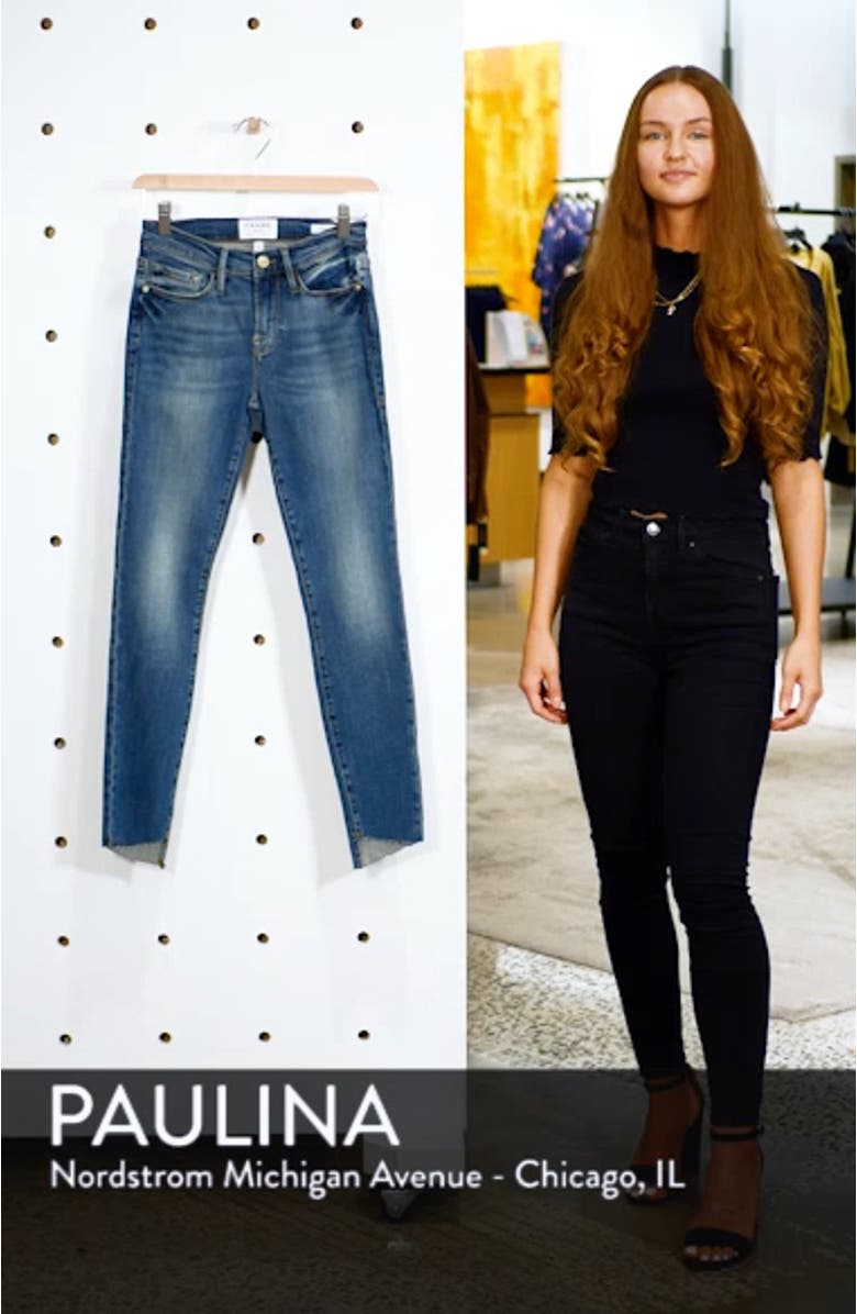 Le Skinny de Jeanne Reverse Cascade Hem Jeans, sales video thumbnail