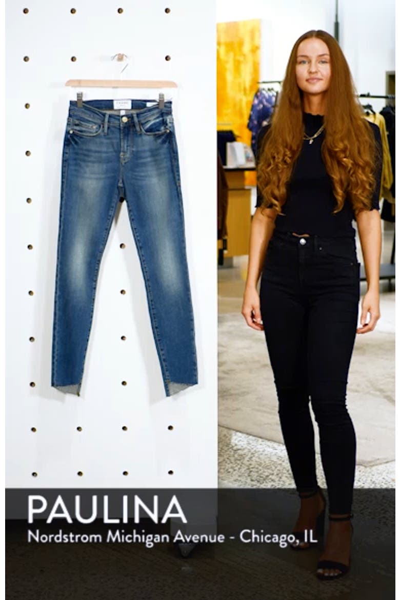 Le Skinny de Jeanne Reverse Cascade Hem Jeans video
