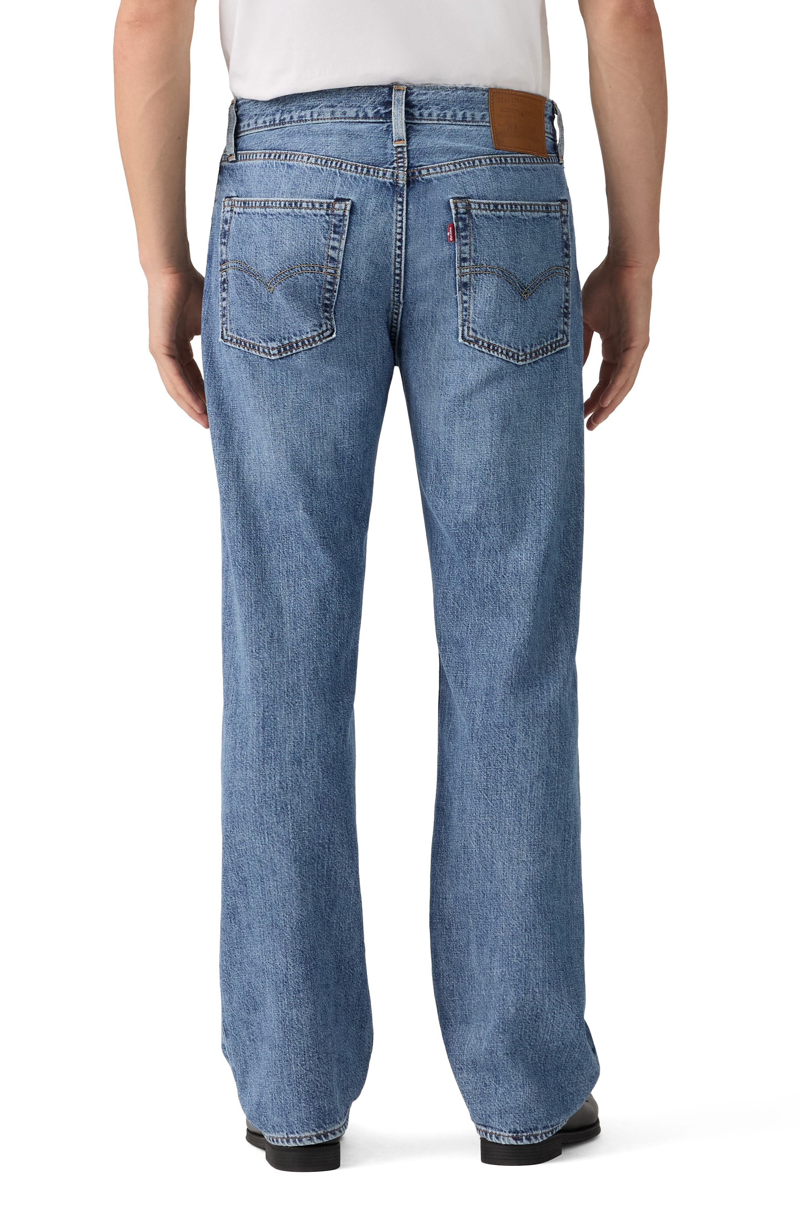 555 Relaxed Straight Leg Cotton & Linen Jeans - image 2